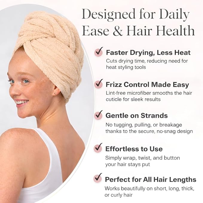 Luxury Microfiber Hair Towel Wrap - Image 3