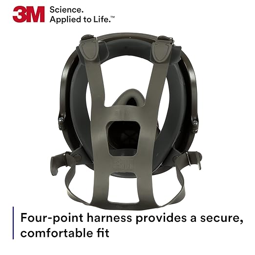 3M Full Facepiece Reusable Respirator 6800, Large Lens, ANSI High Impact Eye - Image 4