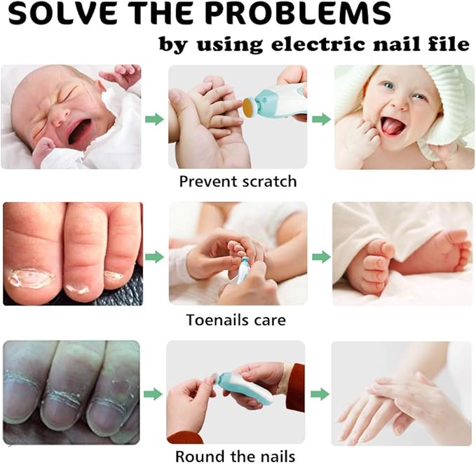 Baby Nail Trimmer Electric Nail File Baby Nail Clippers, 20 in 1 Safe Nail - Image 6