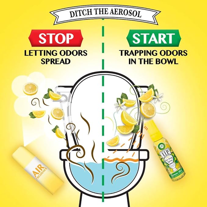 Air Wick V.I.P. Pre-Poop Toilet Spray | Rosy Starlet Scent | Contains Essential - Image 4