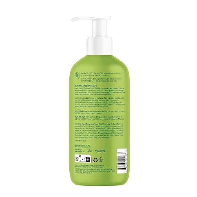 ATTITUDE Body Lotion, EWG Verified, Vegan & Cruelty-Free, Hydrating Moisturizer - Image 9