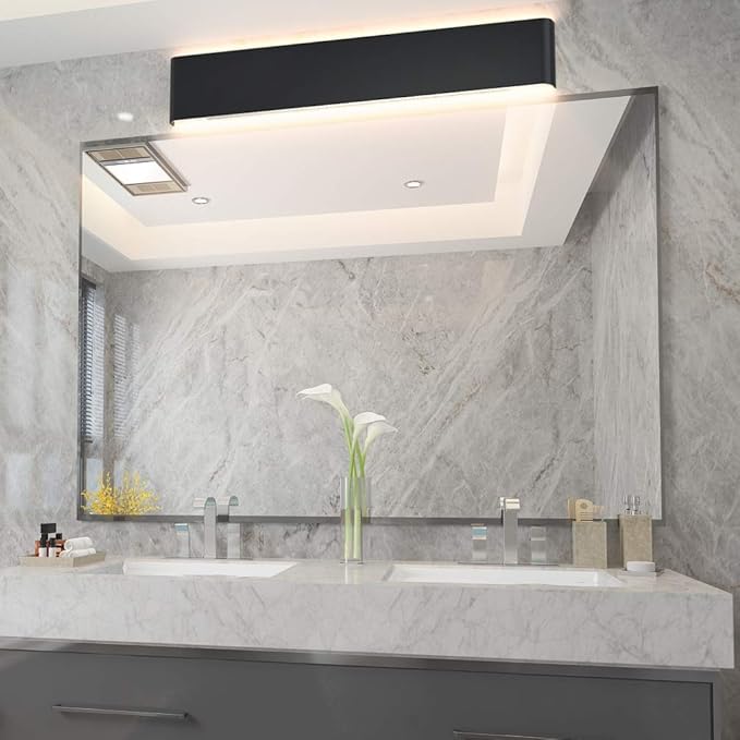Aipsun 30W/32.6in Modern Black Vanity Light Indoor Modern Rectangular LED Wall - Image 3