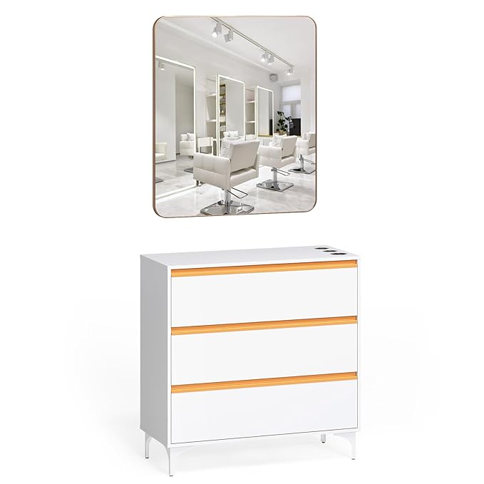 OmySalon Salon Station for Hair Stylists, Barber Free Standing Styling Cabinet by OmySalon