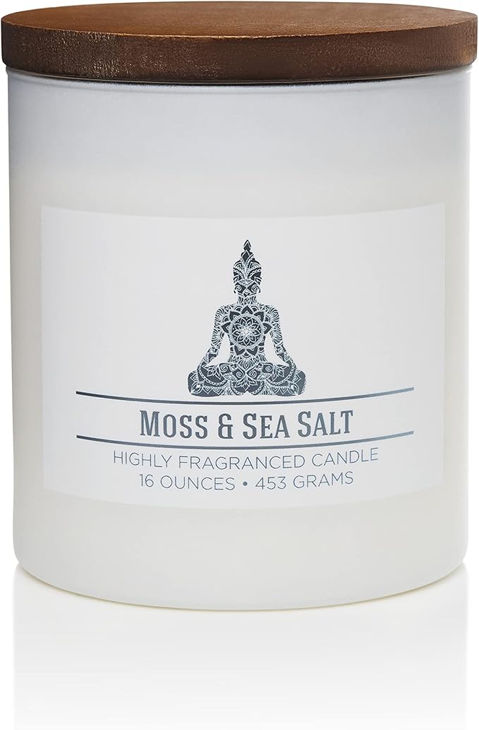 Carolina Moss & Sea Salt Scented Candle, 16 oz Wellness Relaxing Aromatherapy - Image 8
