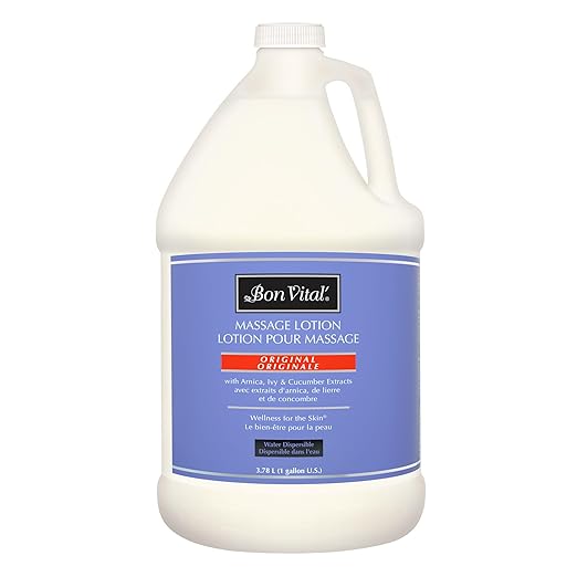 Bon Vital Original Massage Lotion, 1 Gallon Pail – Lightweight, Non-Greasy by BonVital