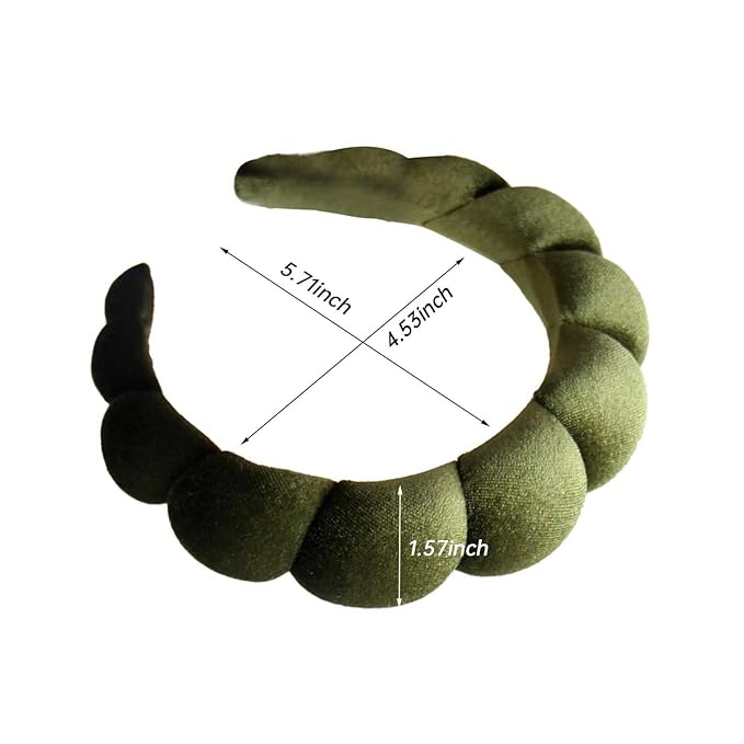 Fashion Headbands for Women Padded Fabric Hair Bands Wide Velvet Non Slip - Image 3