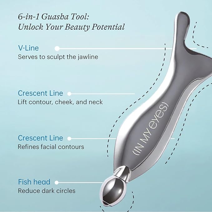 In My Eyes Gua Sha Tool for Face & Eye, Stainless Steel Gua Sha Facial Massager - Image 3