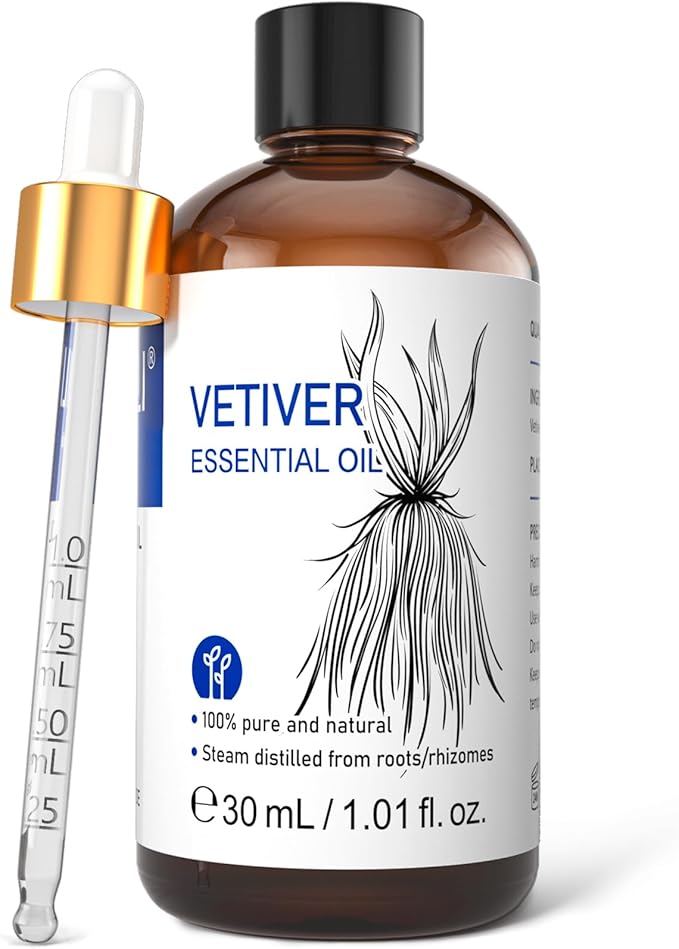 HIQILI 1 Fl Oz Vetiver Essential Oil, 100% Pure Natural by HIQILI