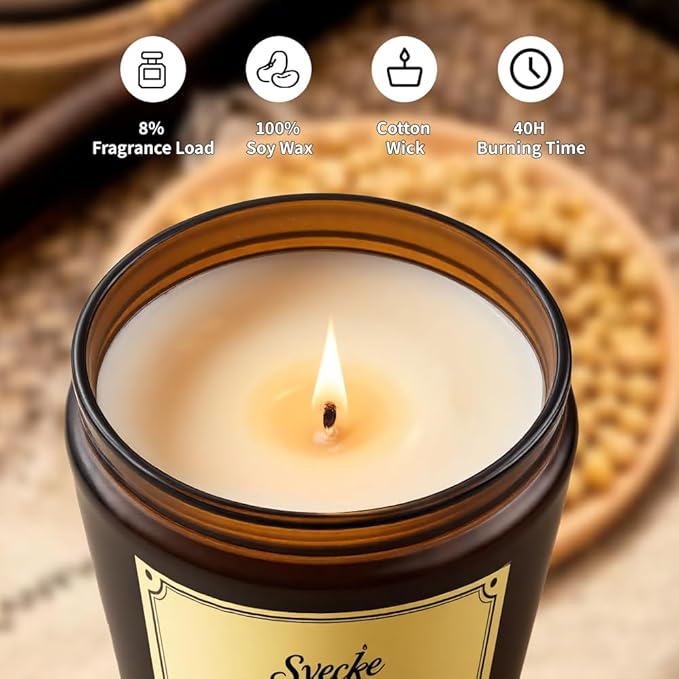 Coconut Vanilla Scented Candles, 7oz Soy Wax Candle, Long Lasting Aromatherapy - Image 2