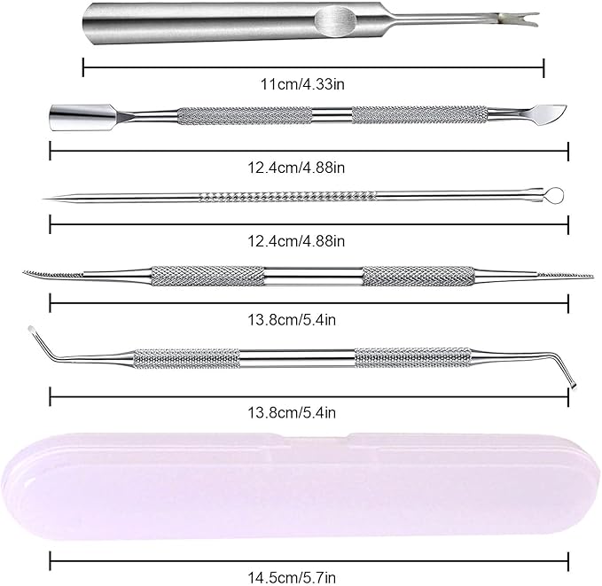 jindian Ingrown Toenail Pedicure Tool Kit Nail File and Nail Lifter Pusher - Image 2