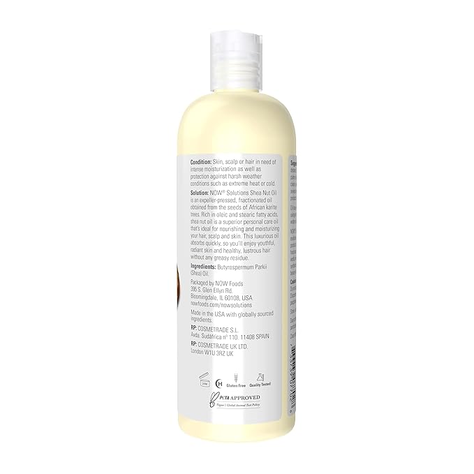 NOW Foods Solutions, Shea Nut Oil, Scalp and Hair - Image 2