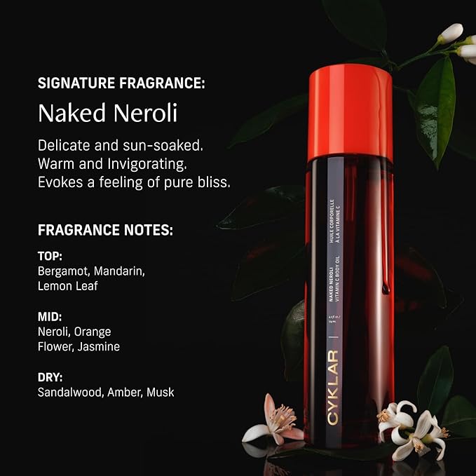 CYKLAR Vitamin C Body Oil for Women and Men. Moisturizing Naked Neroli Scented - Image 4