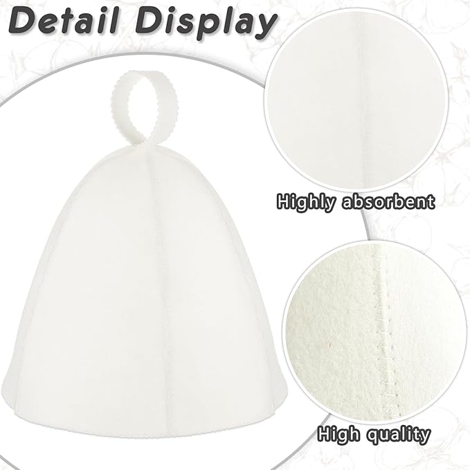 JaGely Sauna Hat for Men Women Sauna Hat Vaporarium Cap Russian Banya Cap for - Image 3