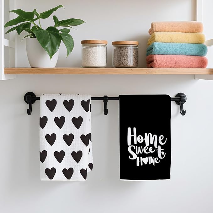 2PCS Cute Heart Love Home Sweet Home Valentine's Kitchen Towels, Valentines Day - Image 4