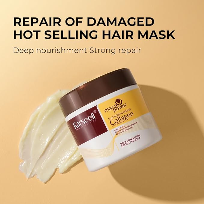 Karseell Collagen Hair Mask & Argan Oil Set, Deep Conditioning Hair Treatment - Image 3