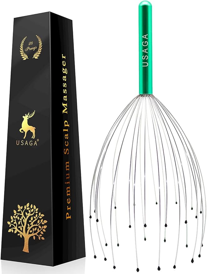 USAGA 28 Fingers Head Scratcher, Head Massager, Scalp Massager by USAGA