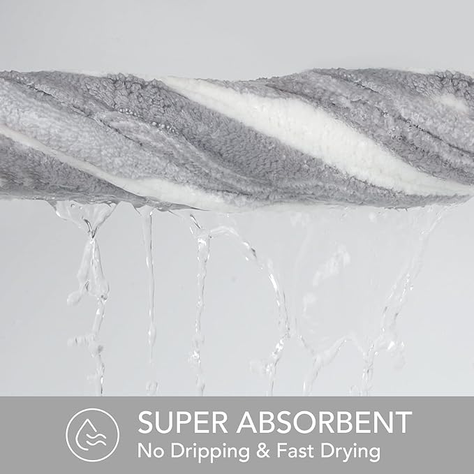SUNLAND Microfiber Hair Towels Anti Frizz Hair Drying Towel Super Absorbent - Image 6