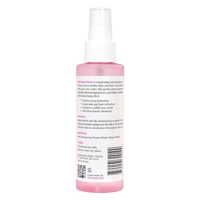 Well's Oil Rosewater Face & Hair Mist Spray | Floral Rosewater Hydrosol | - Image 9