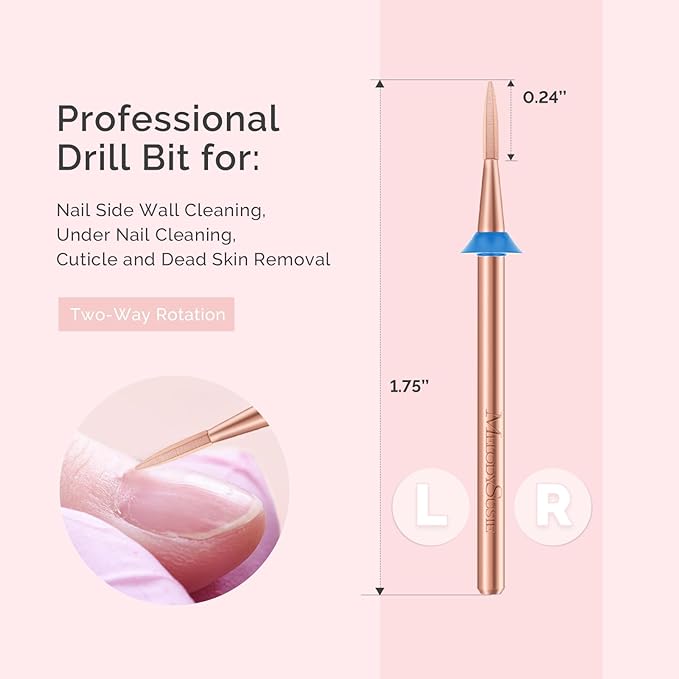 MelodySusie Flame Hexagon Nail Drill Bit, Professional Safety Carbide Under - Image 3