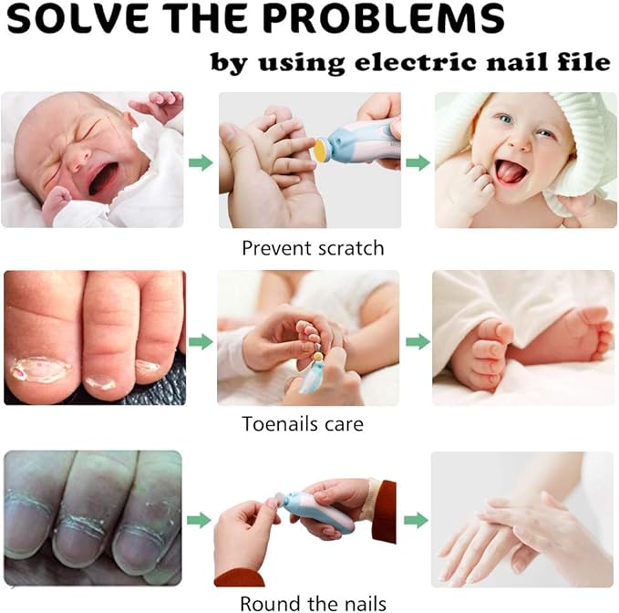 Baby Nail Trimmer Electric Nail File Baby Nail Clippers, 20 in 1 Safe Nail - Image 7