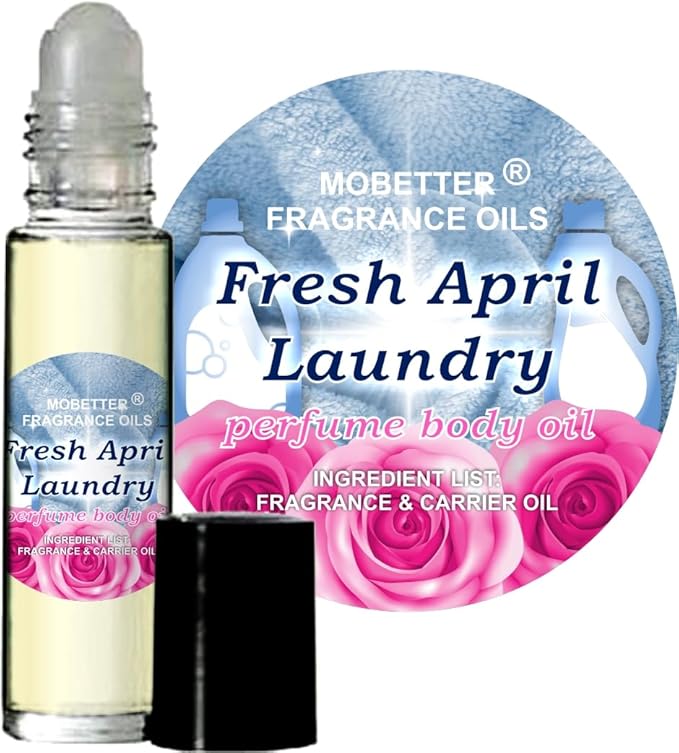 MOBETTER FRAGRANCE OILS Fresh April Laundry Perfume Body Oil Roll on Travel Size by MOBETTERFRAGRANCEOILS