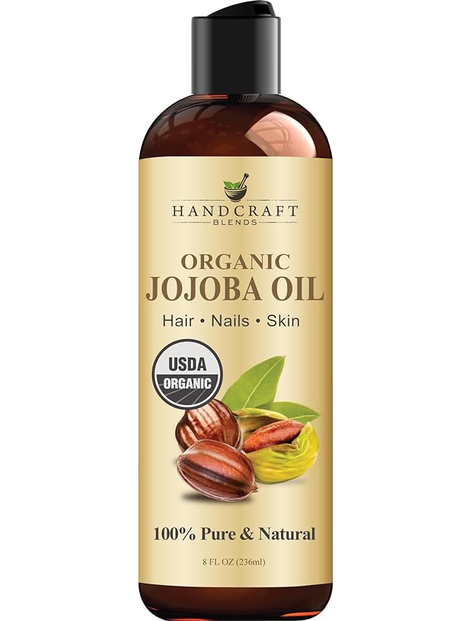 Handcraft Blends USDA Organic Jojoba Oil | Cold-Pressed | 8 Fl Oz | 100% Pure & by HandcraftBlends