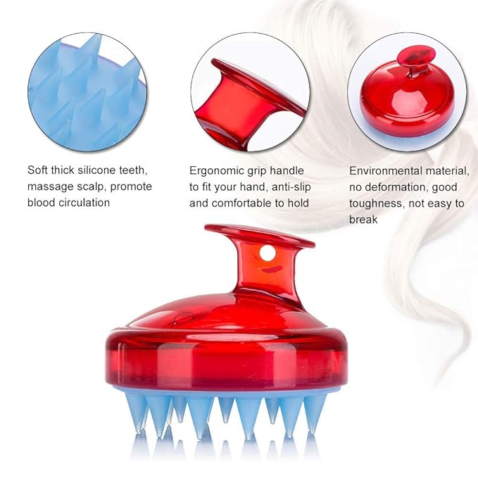 INVODA Scalp Massager Shampoo Brush Soft Silicone Bristles - Image 4