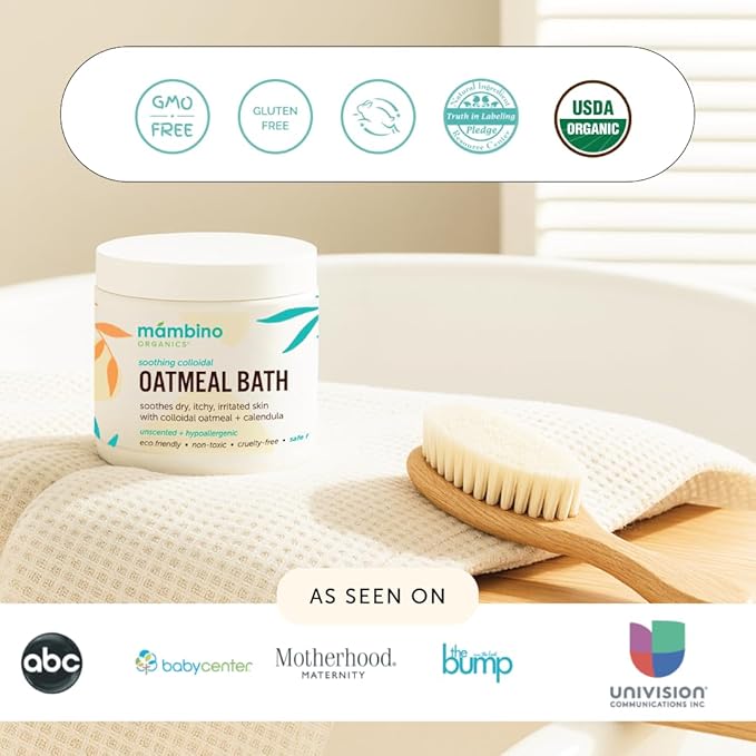 Mambino Organics Soothing Colloidal Oatmeal Bath Soak Powder, - Image 7