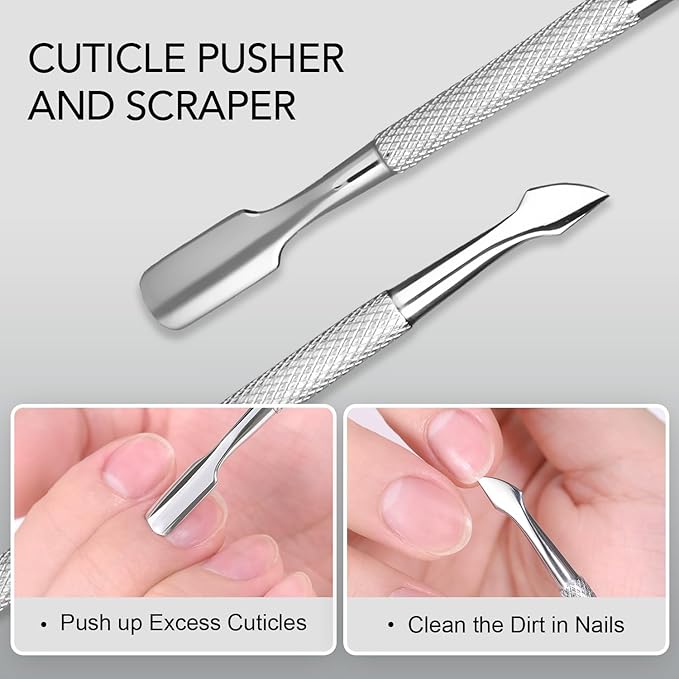 GAOY 3-in-1 Cuticle Remover Kit, Professional Cuticle Trimmer, Pusher and Sharp - Image 6