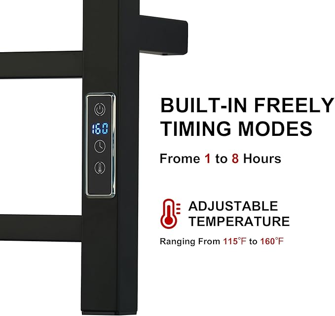 Heated Towel Racks for Bathroom, Wall Mounted Electric Towel Warmer Racks - Image 2