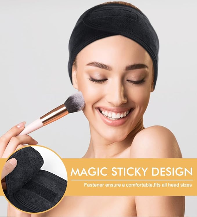 SINLAND Spa Headband for Women Ultra Soft Adjustable Makeup Hair Band - Image 6