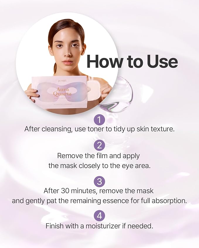 Petitfee Aura Quartz Hydrogel Eye Zone Mask 5ea - Image 7