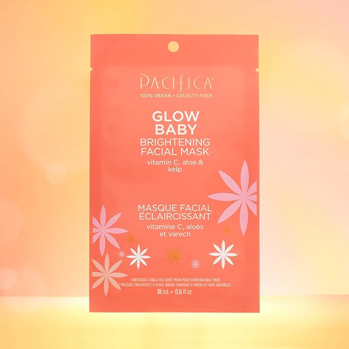Pacifica Beauty, Glow Baby Brightening Face Mask, Sheet Mask, Vitamin C - Image 5
