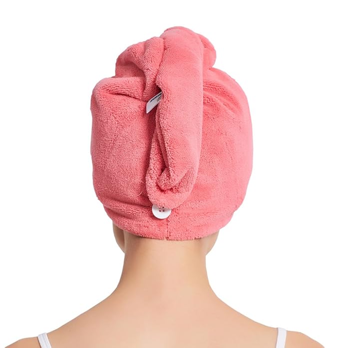 HOPESHINE Women's Soft Shower Hair Towel Twist Hair Turban Wrap Drying Cap - Image 5