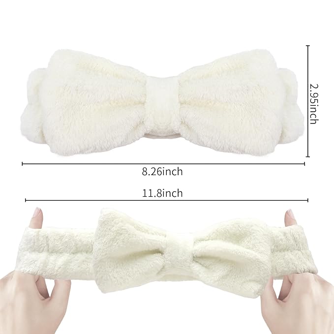 Semato 8 Pcs Creamy White Spa Headband Bachelorette Party Favor Set Skincare - Image 3