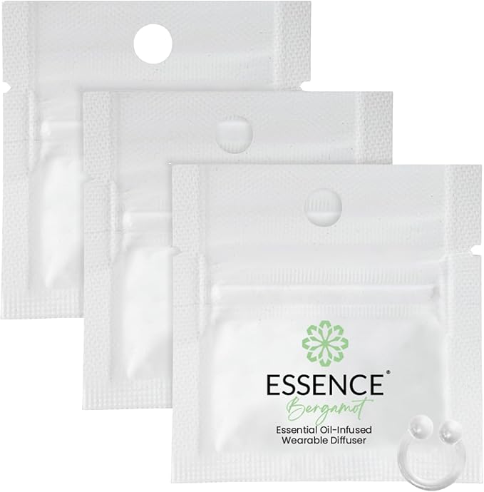 Essence Wearable Aromatherapy Nasal Diffuser – Bergamot Essential Oil Nose Ring by Essence