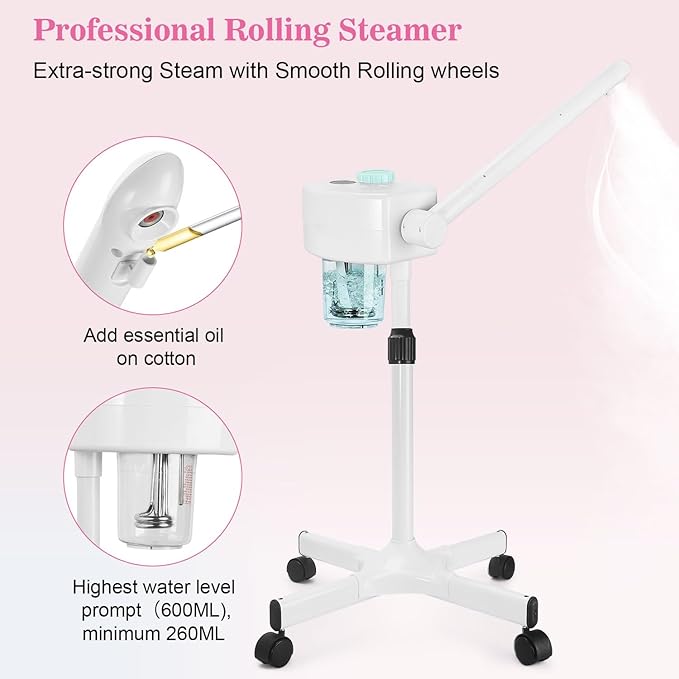 Professional Facial Steamer, Ionic Face Steamer Esthetician Vaporizador - Image 3