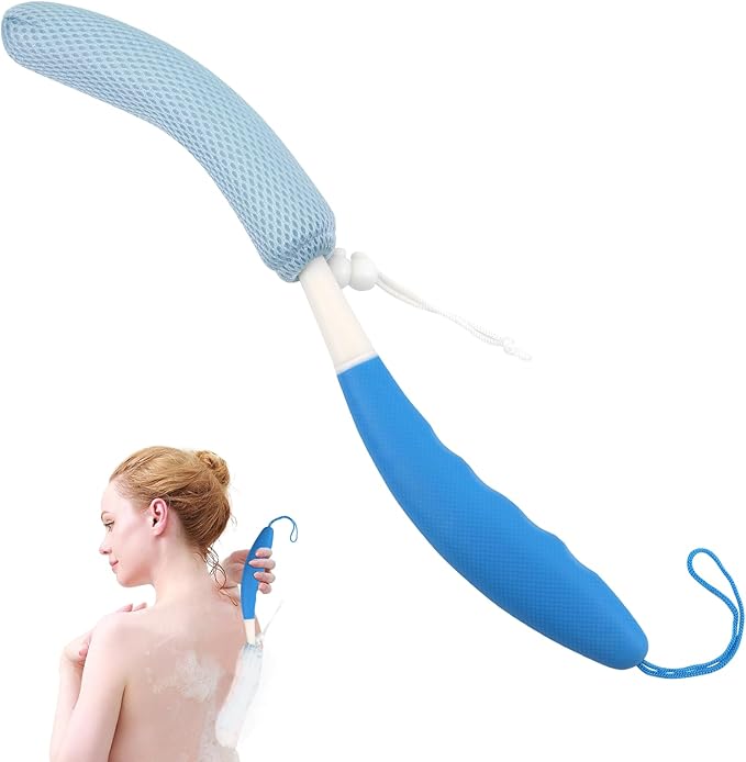Back Scrubber for Shower，Mesh Sponge Body Shower Brush by KkaFFeHealth