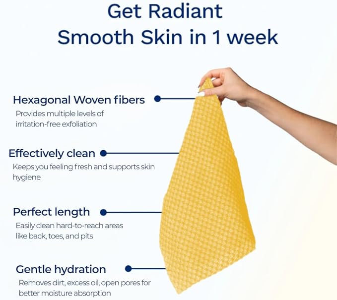Sima Brand Exfoliating Washcloth Face & Body Scrub Towel - Image 5