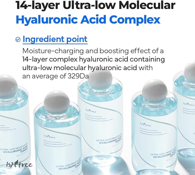 ISNTREE Ultra-Low Molecular Hyaluronic Acid Toner 300ml, 10.14 fl.oz | Korean - Image 5