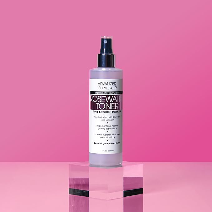 Advanced Clinicals Collagen + Rosewater Facial Mist Toner W/Charcoal & Aloe - Image 10