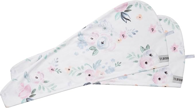 Turbie Twist Microfiber Super Absorbent Hair Towel | Watercolor Floral - Image 2