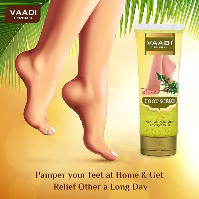 Vaadi Herbals Foot Scrub Foot Scrub Exfoliator Foot Scrub Cream Natural - Image 2