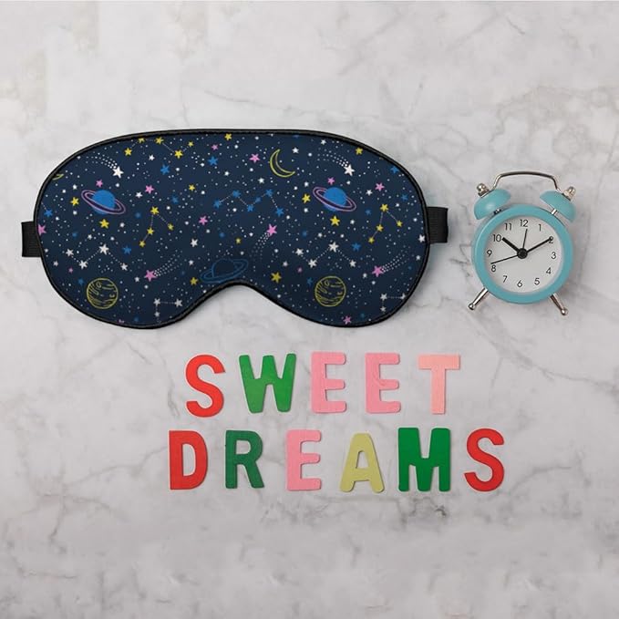 Space Planets Sleep Mask Eye Mask Comets Constellations Stars Night Sky - Image 6