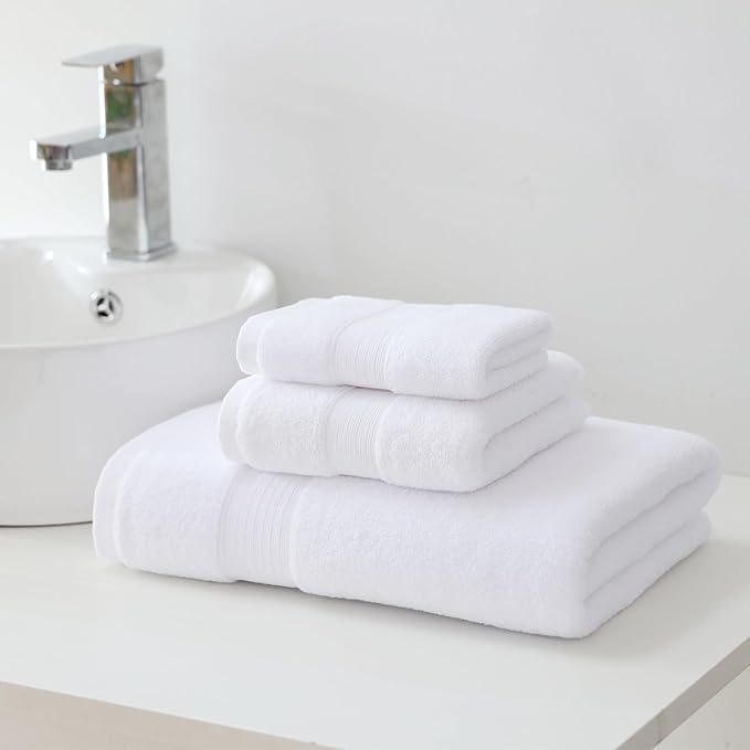 27x55 Bath Towels Set 100 Percent Cotton 650GSM Luxury Super Soft Absorbent - Image 5