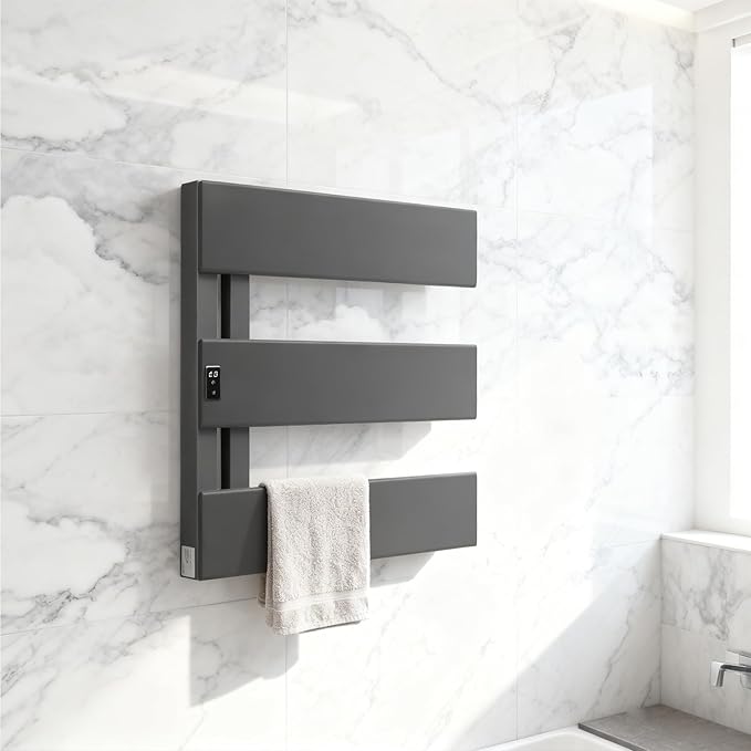 Verida Towel Warmer Rack, Support Hardwired and Plug-in, Wall-Mounted Electric - Image 11