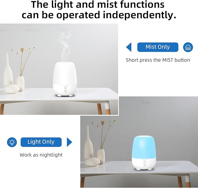 SPLITSKY 150ML Cordless Essential Oil Diffuser, Built-in 6000mAH Rechargeable - Image 5