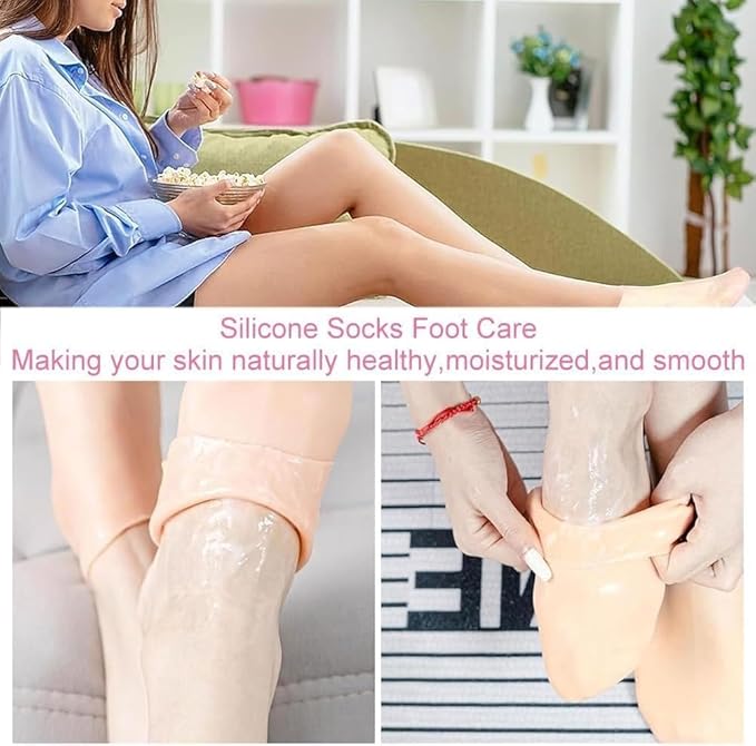 6 Pairs Silicone Socks for Dry Cracked Feet - Image 7