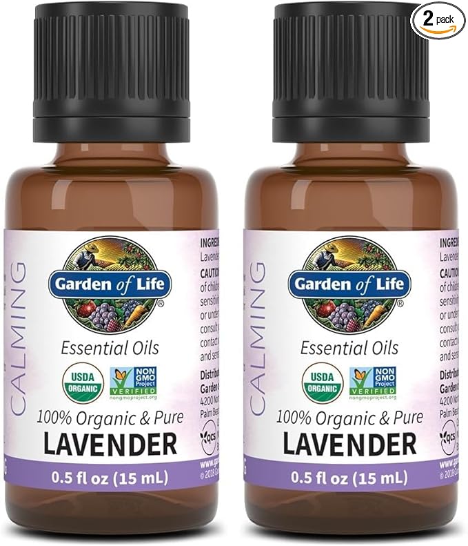 Garden of Life Essential Oil, Lavender0.5 fl oz, 100% USDA Organic&Pure by GardenofLife