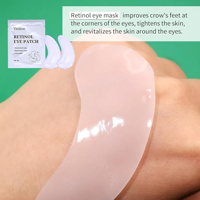 Yeokoe Under Eye Patches For Puffy Eyes and Dark Circles Wrinkle, 30 Pairs Face - Image 8